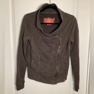 EDC by Esprit Y2K moto style zip front cardigan sweater